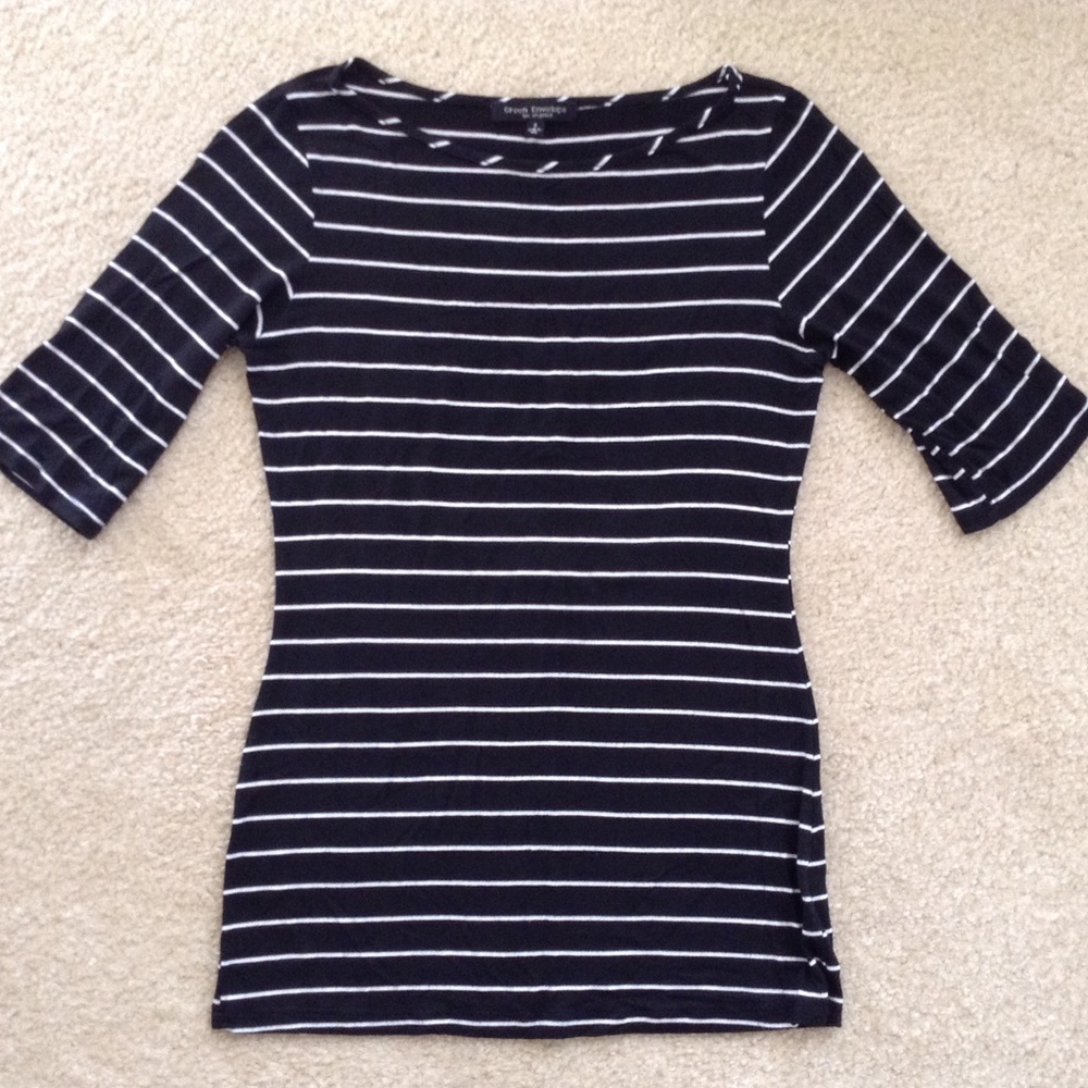 Green Envelope Los Angeles Striped Casual Stretch